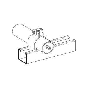 B-Line B2008AL B2000 2-Piece Conduit/Pipe Clamp, 1/2 in Conduit, Aluminum