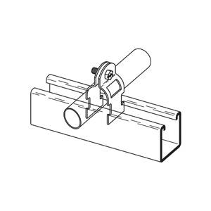 B-Line B2209PAZN B2000 2-Piece Pipe Clamp, 3/4 in Conduit, 400/50 lb Load, 0.917 to 1.081 in OD, Steel