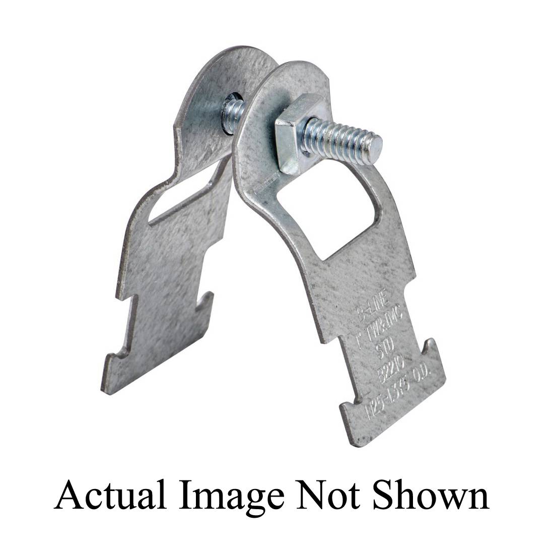 B-Line B2209PAZN B2000 2-Piece Pipe Clamp, 3/4 in Conduit, 400/50 lb Load, 0.917 to 1.081 in OD, Steel