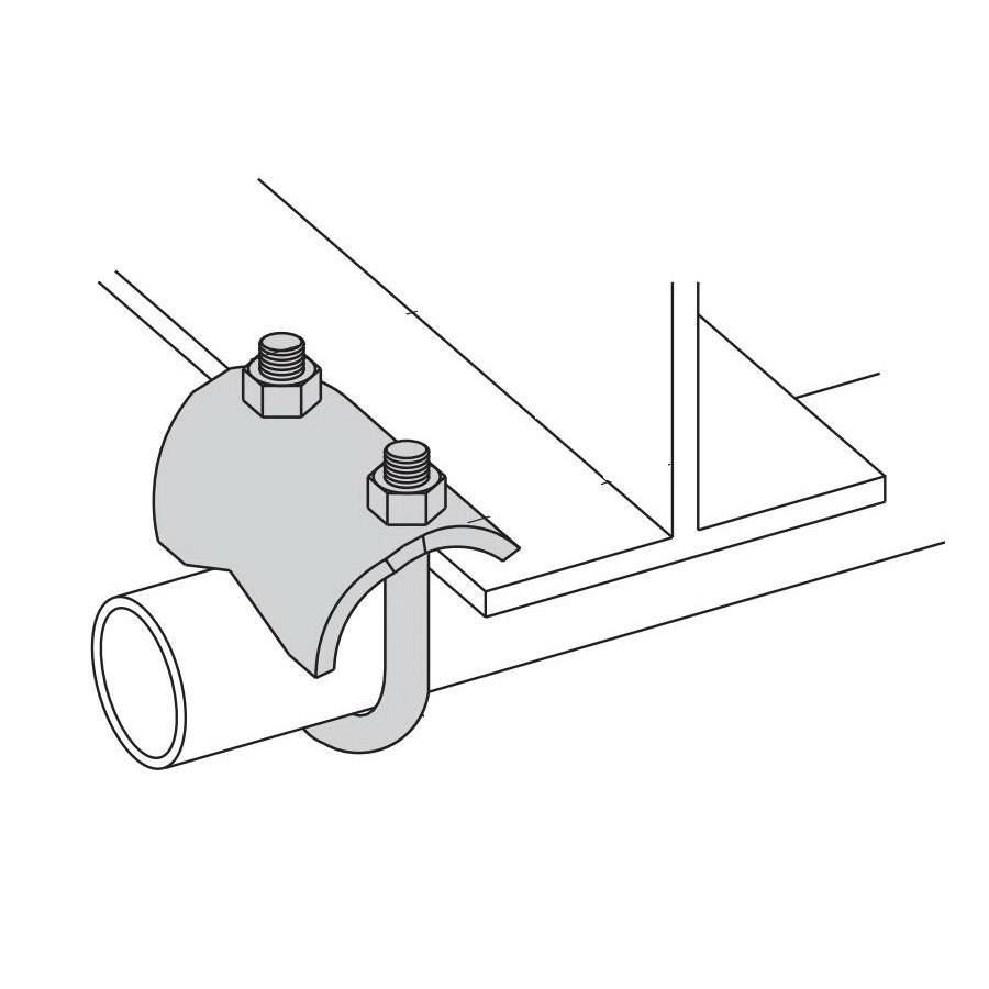 B-Line B422-21/2SS4 Right Angle Beam Clamp, 2-1/2 in Conduit, 700 lb Load, 304 Stainless Steel