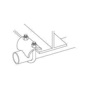 B-Line B422-3/4ZN Right Angle Beam Clamp, 3/4 in Conduit, 300 lb Load, Low Carbon Steel, Zinc Plated