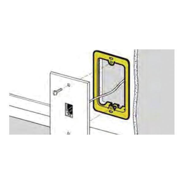 B-Line BB10 1-Gang Plate Mounting Bracket, For Use With Low Voltage Outlet, Bracket Mount, Steel