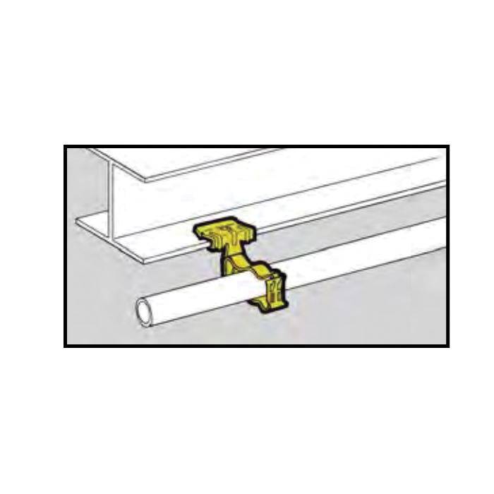 EATON B-Line Guide-Rite™ BG-8-12-E-2-4 Conduit to Beam Fastener, 1/2 in, 3/4 in Conduit, 1/8 to 1/4 in THK Flange, 25 lb Load, High Carbon Steel, Zinc Phosphate