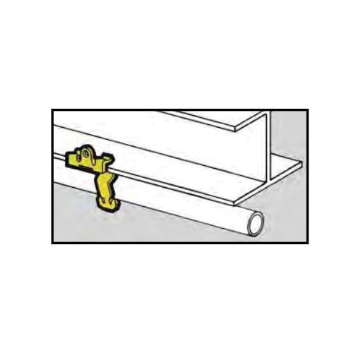 EATON B-Line BP-12-U-2-4 Push Style Conduit to Beam Fastener, 3/4 in, 1/2 in Conduit, 1/8 to 1/4 in THK Flange, 25 lb Load, High Carbon Steel, Zinc Phosphate