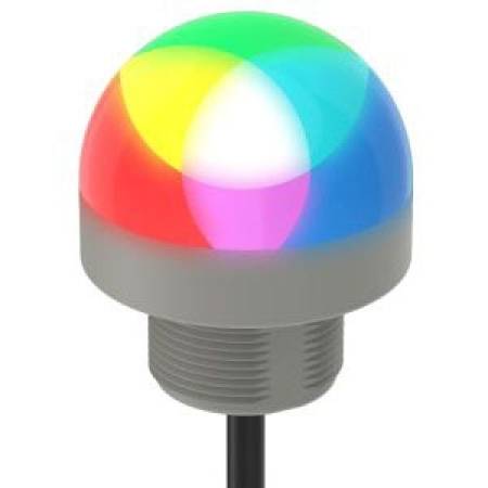 18 to 30 VDC, 150 mA, Banner Engineering Corp. BFK50L2FRGBKQP (802166) Programmable Indicator, 7-Color