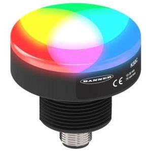 10 to 30 VDC, 220 mA, Banner Engineering Corp. BFK50CL2RGB7Q (805996) Programmable Indicator, 7-Color