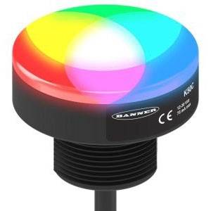 10 to 30 VDC, 220 mA, Banner Engineering Corp. BFK50CL2RGB7 (807254) Programmable Indicator, 7-Color