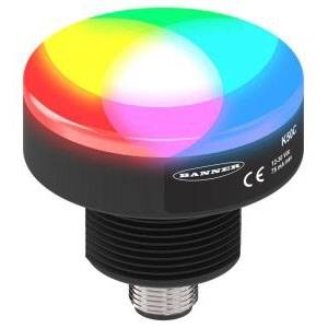 18 to 30 VDC, 150 mA, Banner Engineering Corp. BFK50CL2RGBKQ (807256) Programmable Indicator, 7-Color