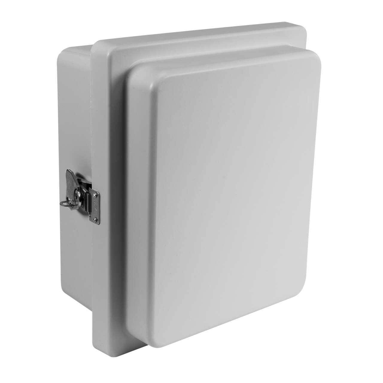Banner Engineering BWA-EF1086 BWA Hinged General Enclosure, 254 mm L x 203 mm W x 105 mm H, NEMA 1/2/3/3R/4/4X/12/13/IP66 NEMA Rating, Fiberglass
