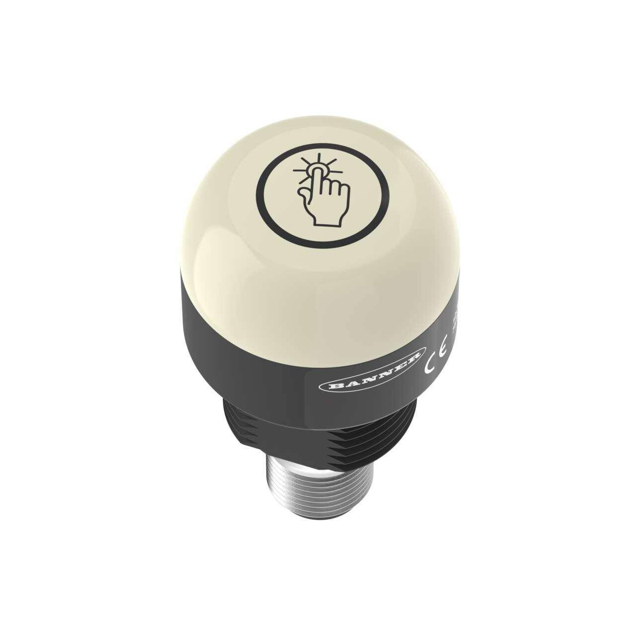 Banner Engineering K30APT2GRF2Q K30 Touch Button, 12 to 30 VDC, 300 ms Response, M12 Connection, Polycarbonate