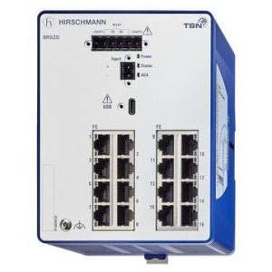 12 to 24 VDC, 10 W, Hirschmann 942170053 Compact Switch, 16-Port, Managed