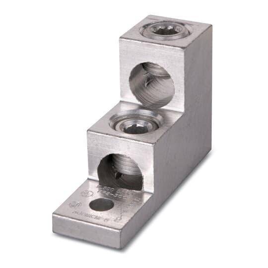 Homac® AQ-4-600 4-Barrel Dual Rated Mechanical Panelboard Lug, 2 AWG to 600 kcmil, 3/8 in Bolt/Stud, 1-3/4 in Hole Spacing