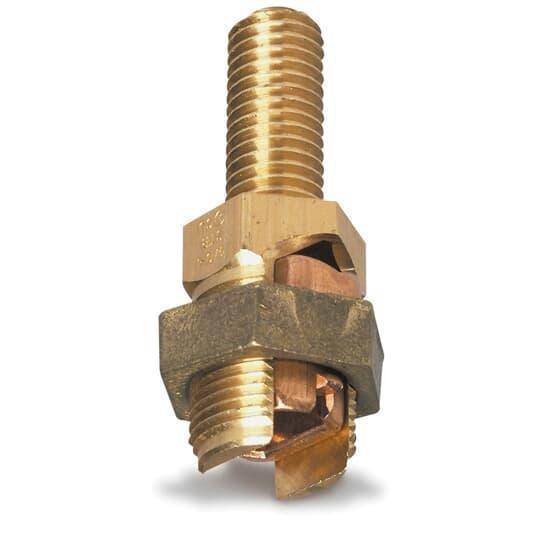 Blackburn® E-Z Ground® SP3SL-WN Long Stud Single Service Post Connector, 10 to 3 AWG Stranded, 10 to 2 AWG Solid Conductor, 3/8-16 x 1-1/8 in Stud, Copper