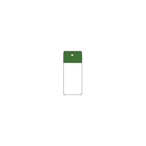 Brady® 101982 Self-Laminating Write-On Blank Tag, 5 in H x 1-1/2 in W, Polyester, Green, Rectangular Shape
