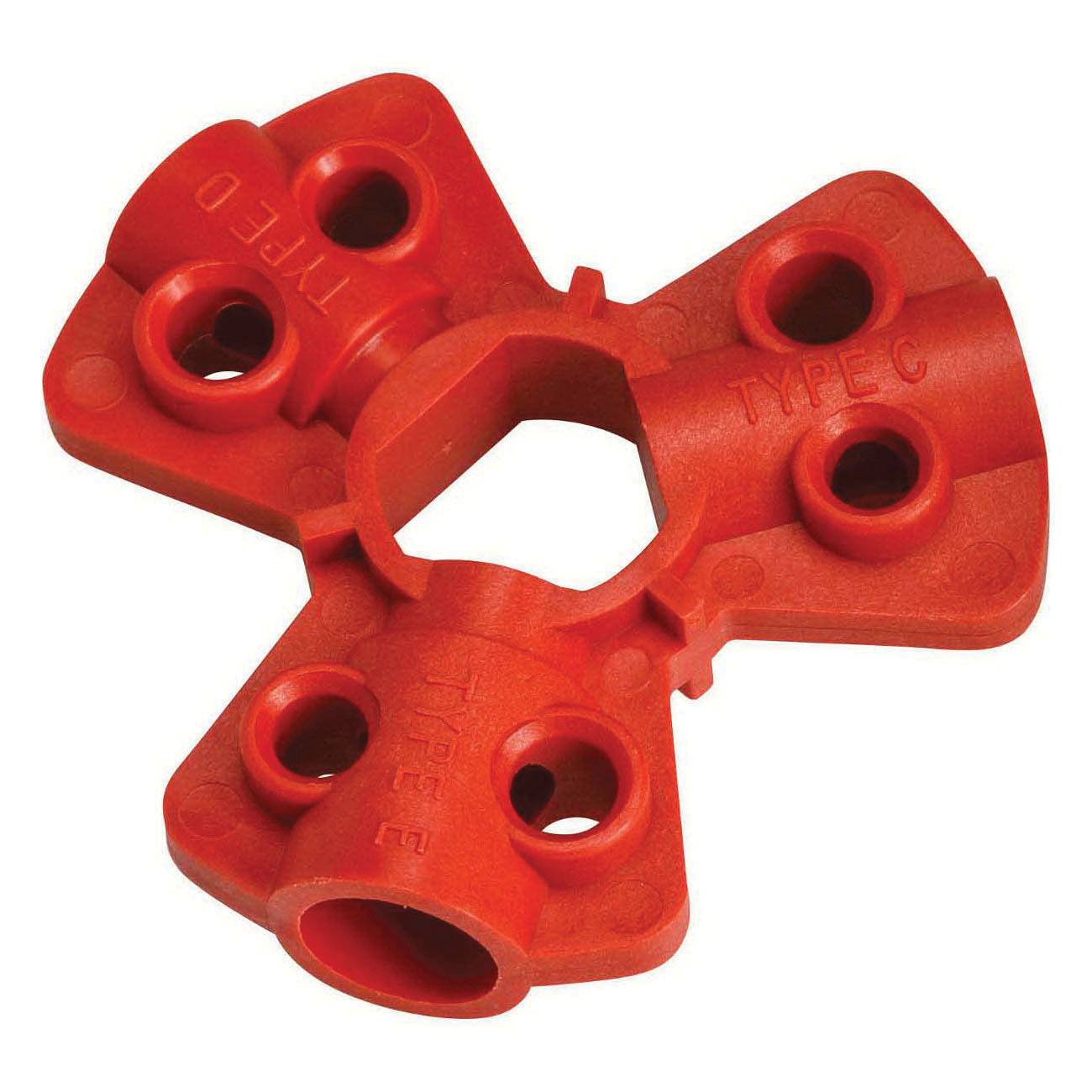 Brady® 64221 Quick-Disconnect Pneumatic Hose Lockout Device, Red, 0.31 in Dia Max Padlock Shackle, 6 Padlocks, Fiberglass Reinforced Nylon, 0.83 in L x 2.875 in W x 2.875 in H