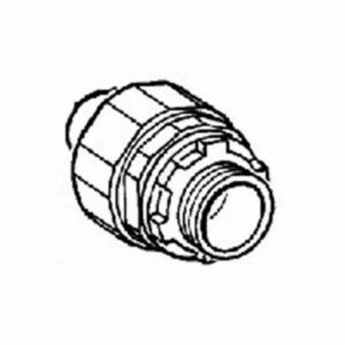Bridgeport® 430-NMLT Straight Liquid Tight Conduit Connector, 1/2 in Trade, Nylon, Plain