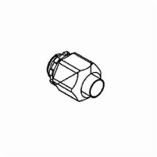 Bridgeport® 431-NMLTS Straight Liquid Tight Conduit Connector With Zinc Locknut, 3/4 in Trade, Plastic, Plain