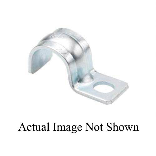 Bridgeport® 902-S 1-Hole Pipe Strap, 3/4 in, For Use With IMC/Rigid Conduit, Steel, Electro-Plated Zinc