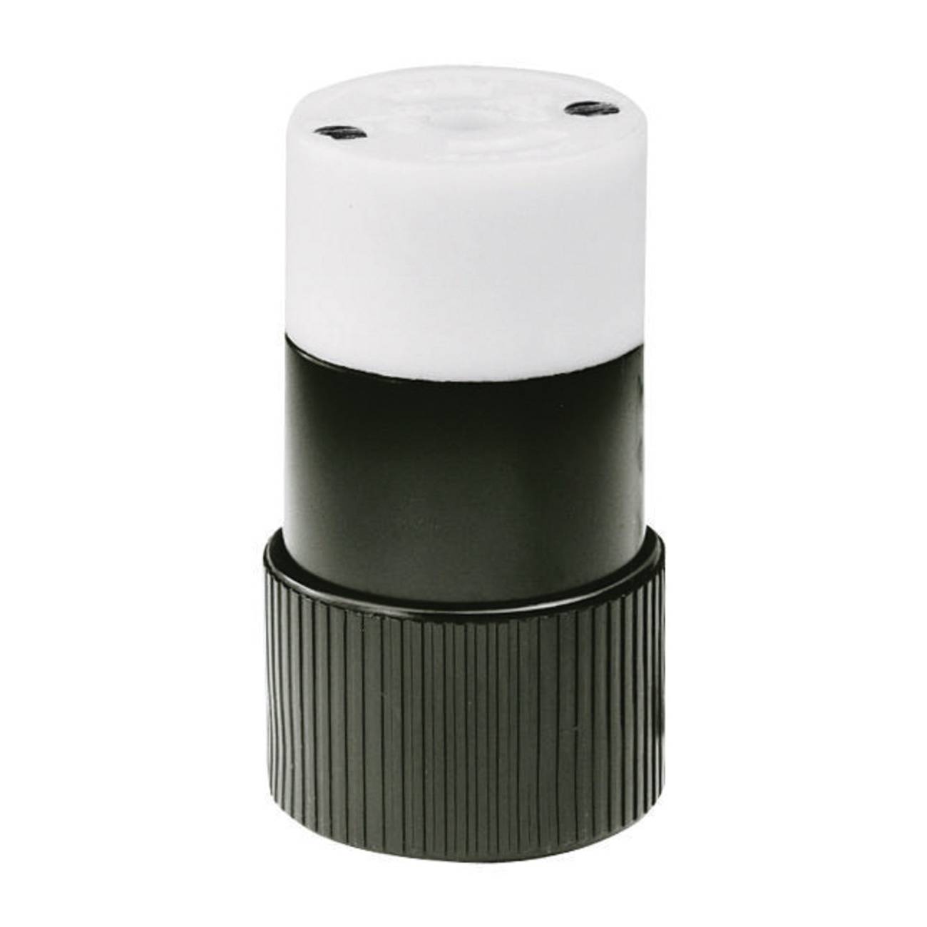 Wiring Device-Kellems Twist-Lock® Insulgrip® 7484NC Female Midget Non-Grounding Locking Connector, 125/250 VAC, 15 A, 3 Poles, 3 Wires, Black/White