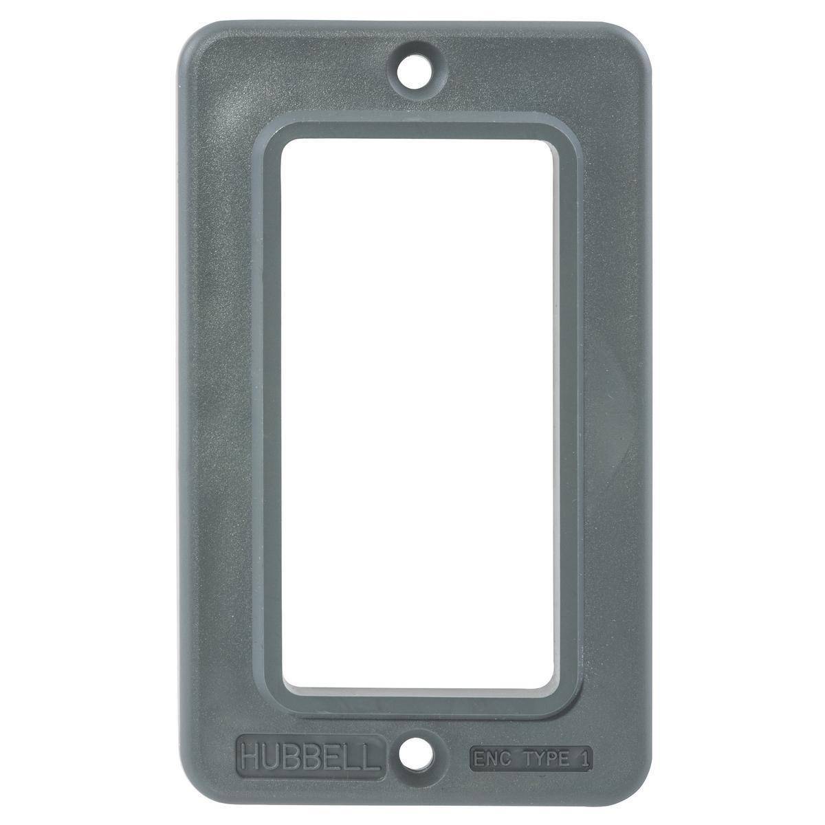 Wiring Device-Kellems HBL3060 Type 1 Non-Metallic Standard Molded Outlet Box Lift Cover, 3.78 in L x 2.28 in W x 0.4 in D, PBT