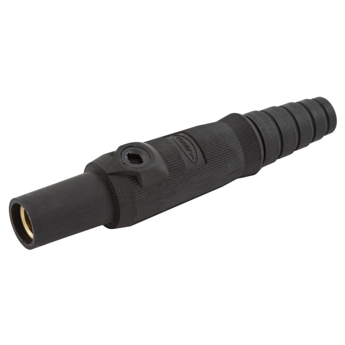 Wiring Device-Kellems HBL15FBK 15 Series 1-Pole Female Insulated Non-Metallic Standard Single Pole Plug, 600 VAC/250 VDC, 150 A, 8 to 2 AWG Wire, Setscrew Connection