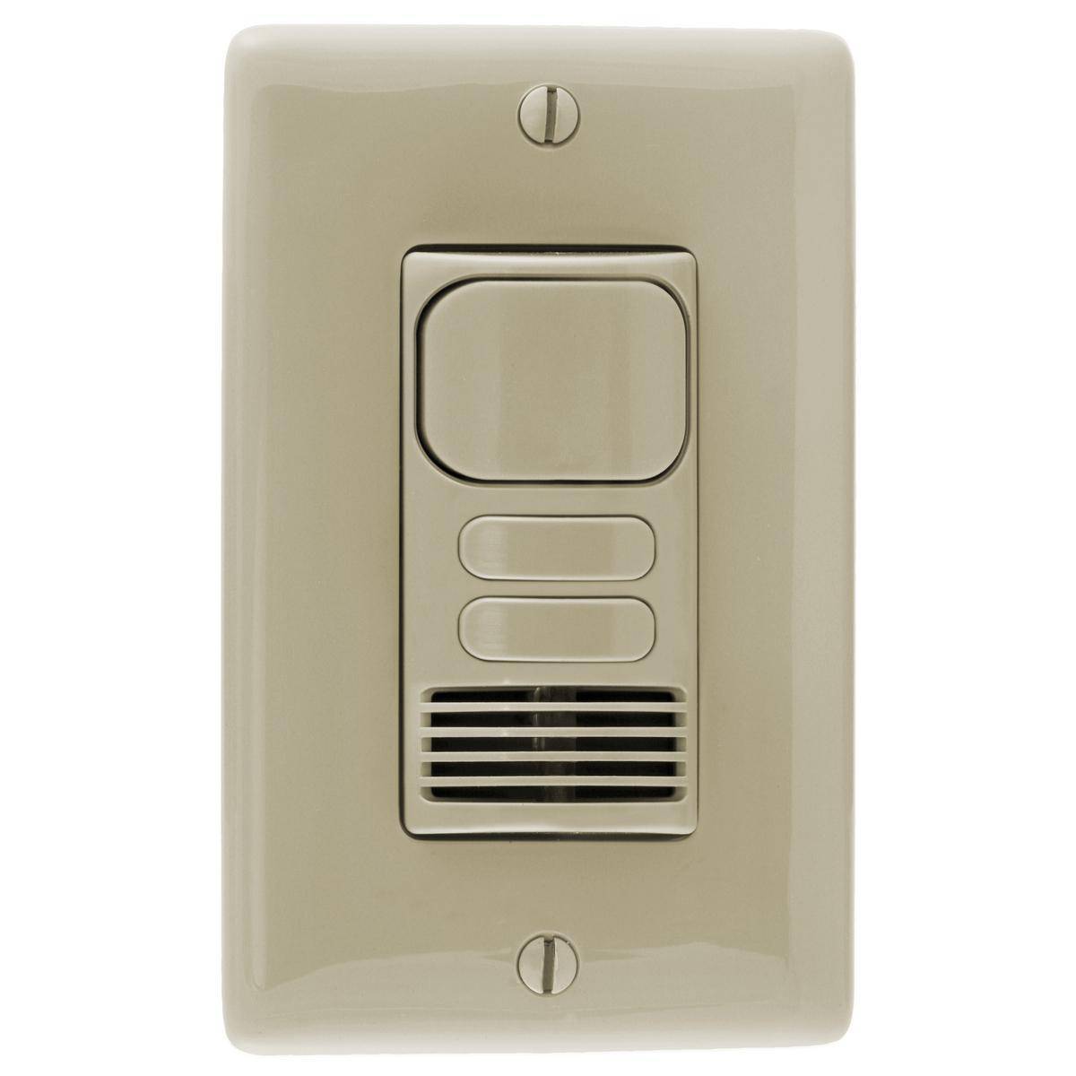 Wiring Device-Kellems AD2000I22 2-Button 2-Circuit Wall Switch Sensor, 120/277 VAC, Occupancy/Vacancy/Passive Infrared/Ultrasonic Sensor, 1000 sq-ft Coverage, Wall Mount