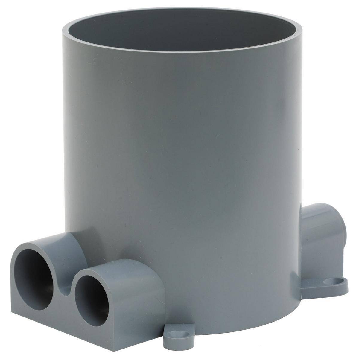 PREMISE WIRING RF400 Fully Adjustable Floor Box Kit With Concrete Protective Cover, PVC, 2 Knockouts, 6 in D