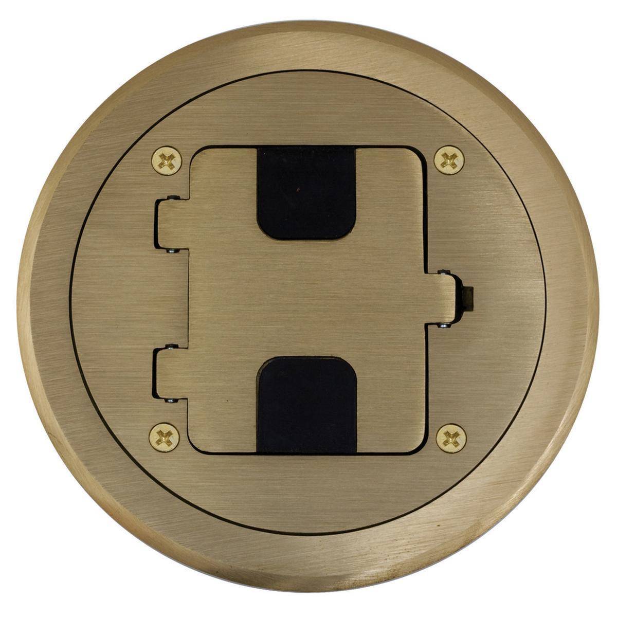 Wiring Device-Kellems RF406BR Standard Sized Floor Box, 2 Outlets, 2 Knockouts, 2.43 in H
