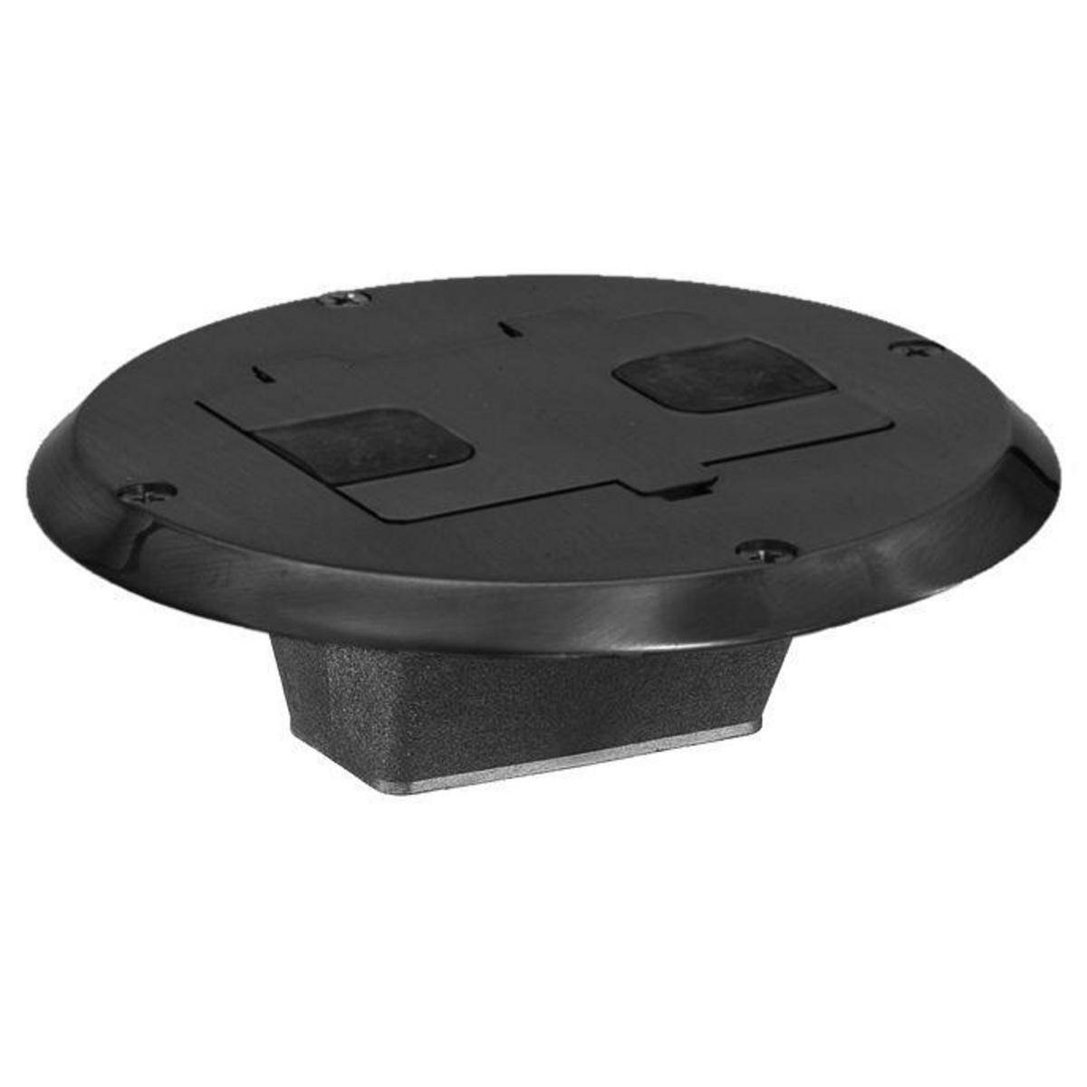 Bryant Electric tradeSELECT™ RF506BK Furniture Feed Floor Box Cover Assembly, Aluminum, 6/10 Gangs