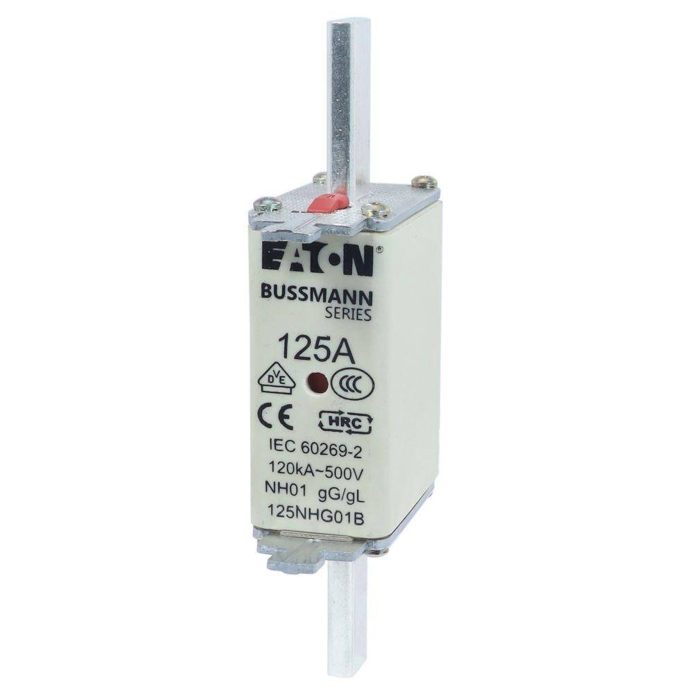 Edison 125NHG01B NH Series Fuse Link With Metal Gripping Lug, 500 VAC, 125 A