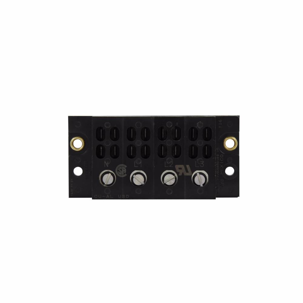 Bussmann 11725-4-WF Power Terminal Block Assembly, 600 VAC, 70 A, 14 to 2 AWG Cu/8 to 2 AWG Al Wire, 4 Poles