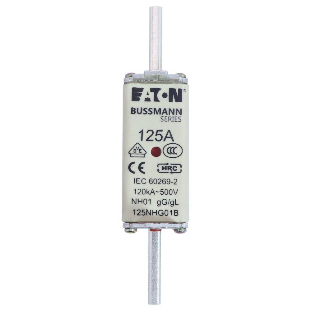 Edison 125NHG01B NH Series Fuse Link With Metal Gripping Lug, 500 VAC, 125 A