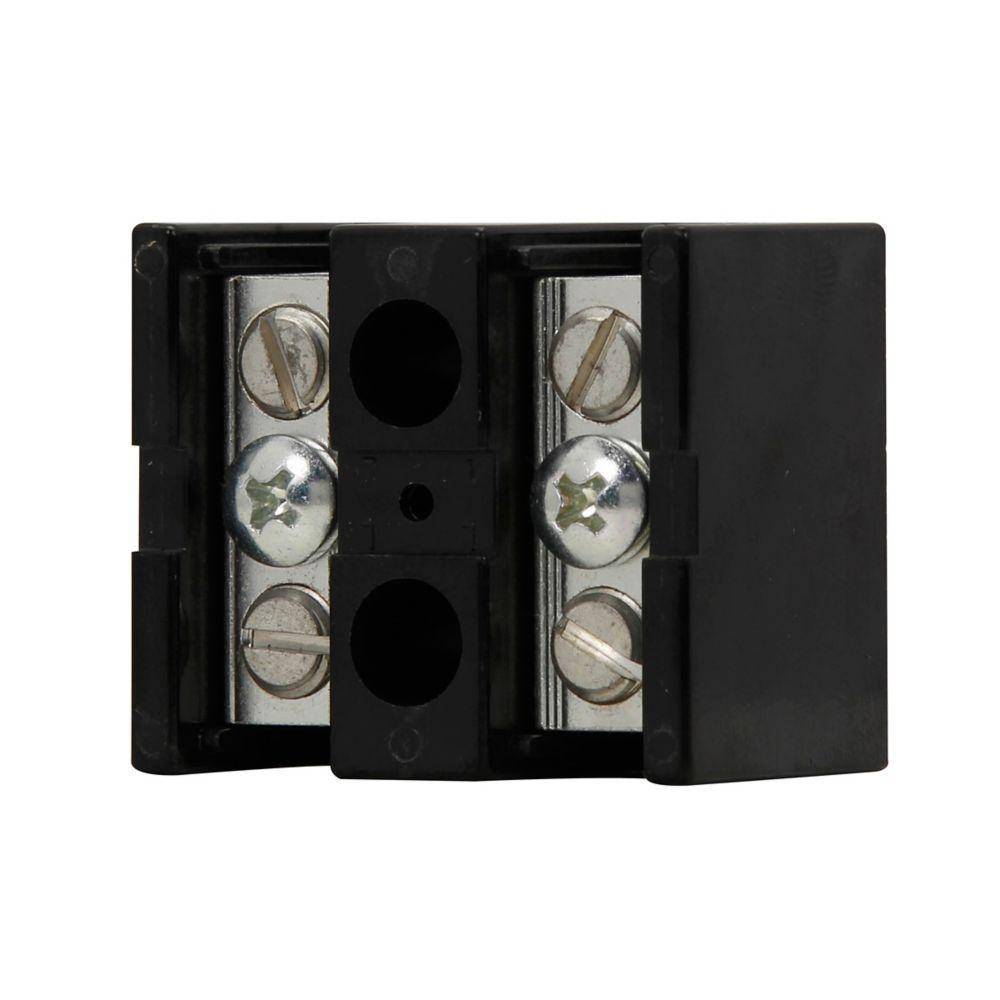 Bussmann 14002-2 Barrier Power Terminal Block, 600 VAC/VDC, 115 A, 14 to 2 AWG Wire, Black