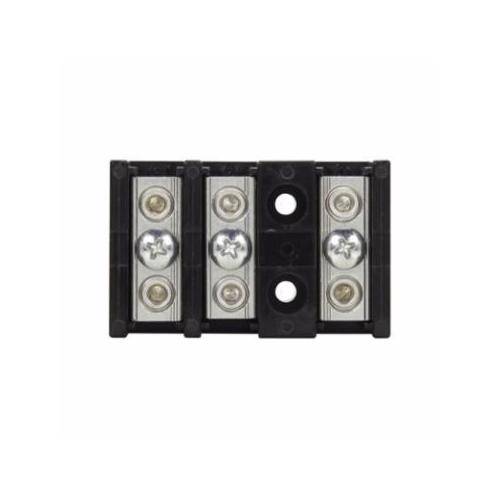 EATON 14002-3H Power Terminal Block, 600 VAC/VDC, 115 A, 14 to 2 AWG Cu, 8 AWG Al Wire