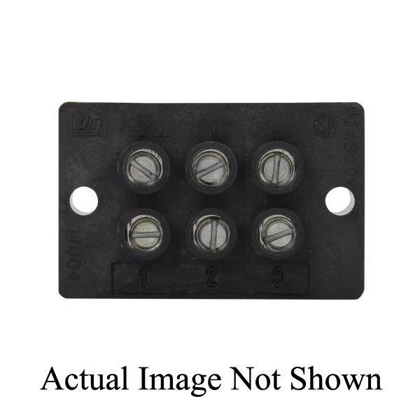 Bussmann 14004-2 2-Pole Dead Front Power Terminal Block, 600 VAC/VDC, 90 A, 14 to 4 AWG Wire