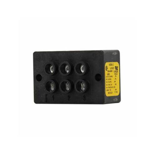 Bussmann 14004-2 2-Pole Dead Front Power Terminal Block, 600 VAC/VDC, 90 A, 14 to 4 AWG Wire
