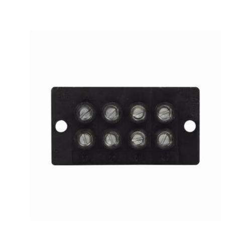 Bussmann 14004-4 Dead Front Enclosed Threaded/Splicer Power Terminal Block, 600 VAC/VDC, 90 A, 14 to 4 AWG, 8 AWG Wire, 4 Poles