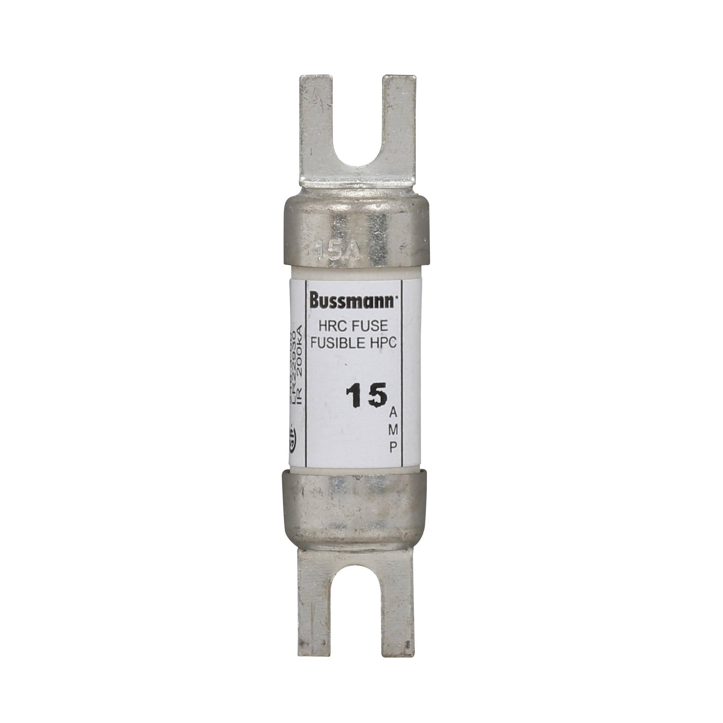 Bussmann 15CIF21 Canadian Non-Indicating Specialty Fuse, 15 A, 600 VAC, 200 A Interrupt, Cartridge Blade Body