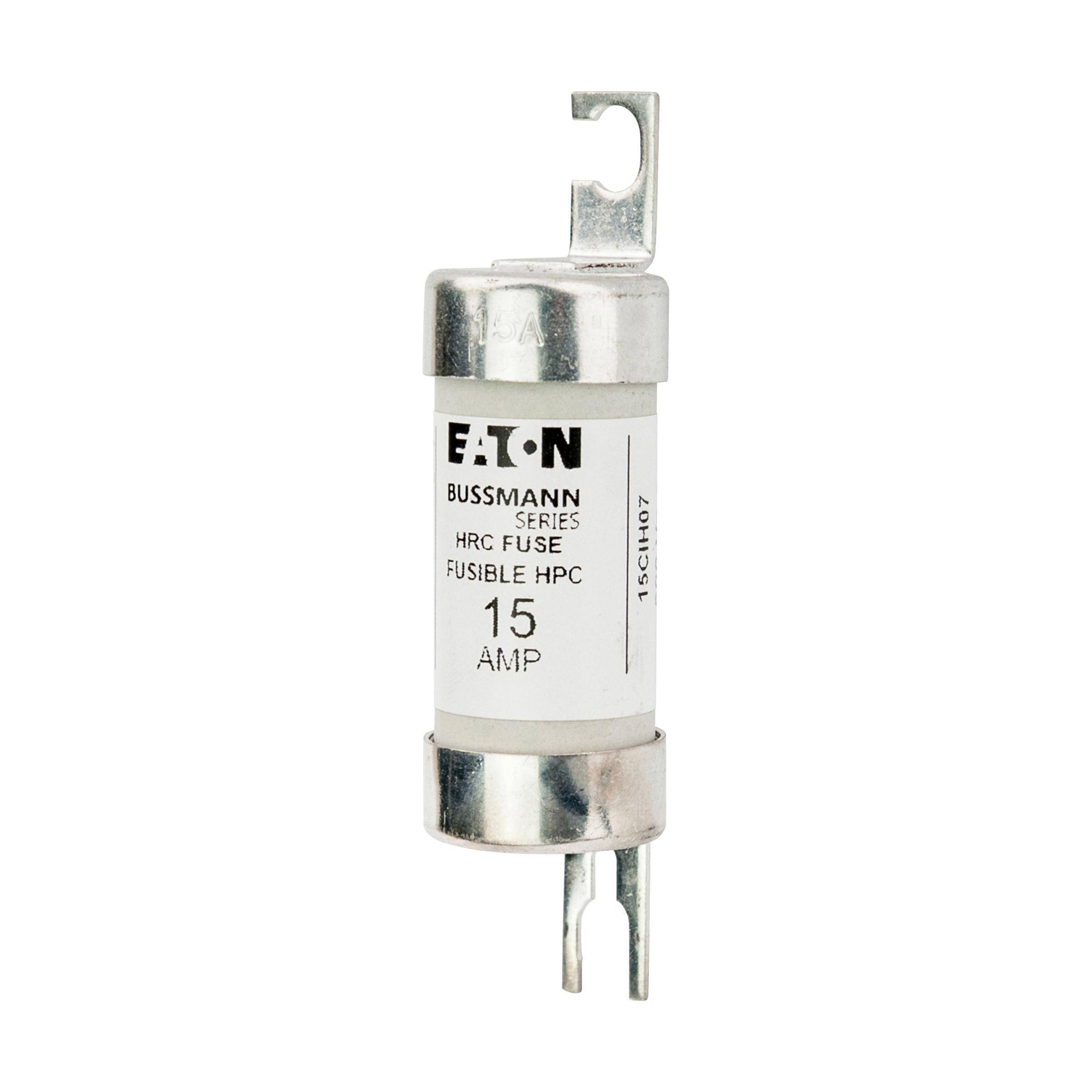 Bussmann 15CIH07 CIH HRCI-MISC Type K Non-Indicating Fuse, 15 A, 600 VAC, 200 kA Interrupt, Cartridge Body