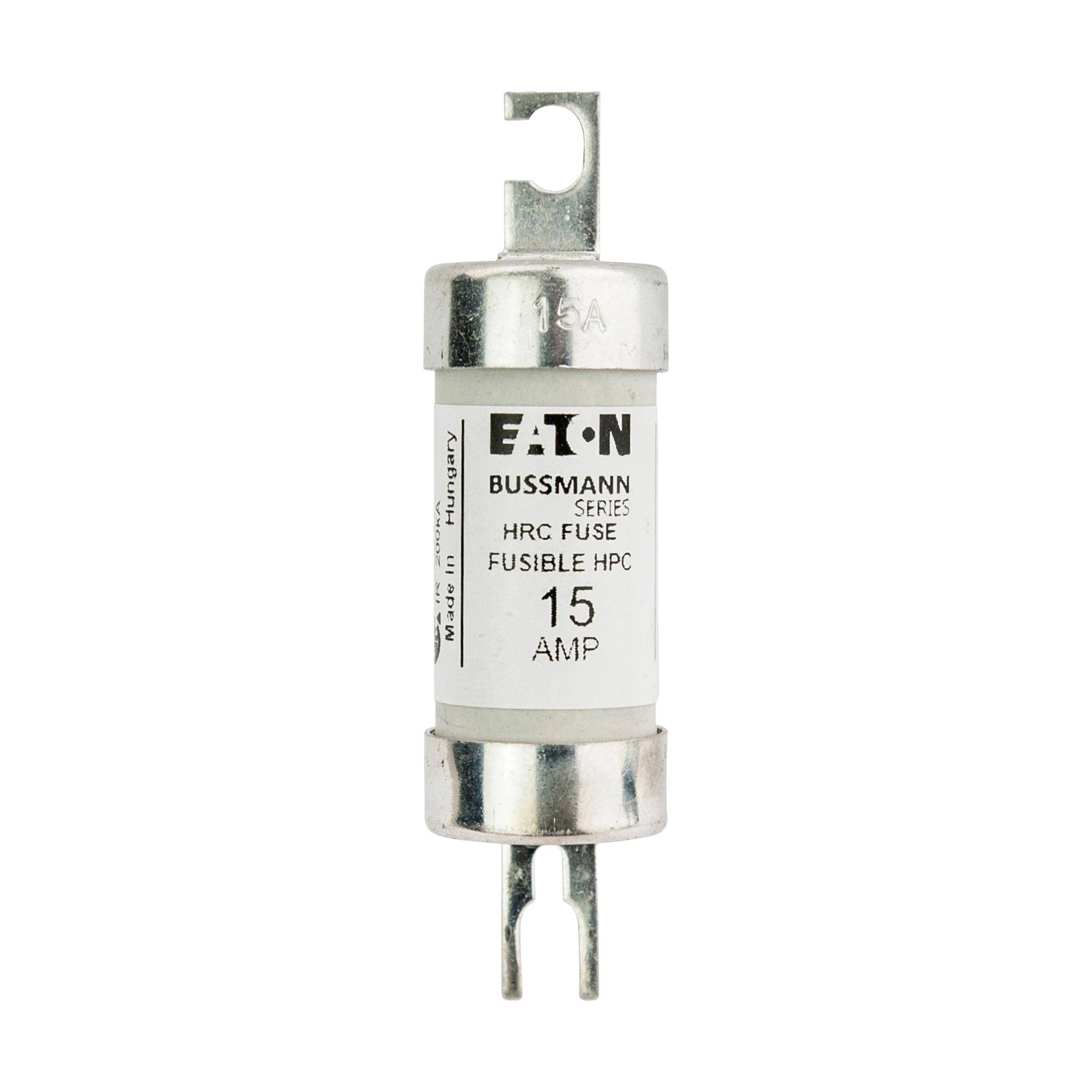 Bussmann 15CIH07 CIH HRCI-MISC Type K Non-Indicating Fuse, 15 A, 600 VAC, 200 kA Interrupt, Cartridge Body