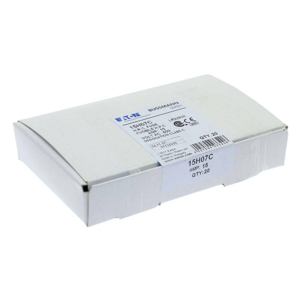Bussmann 15H07C Current Limiting Fuse, 15 A, 550 VAC, 200 kA Interrupt, Cartridge Body