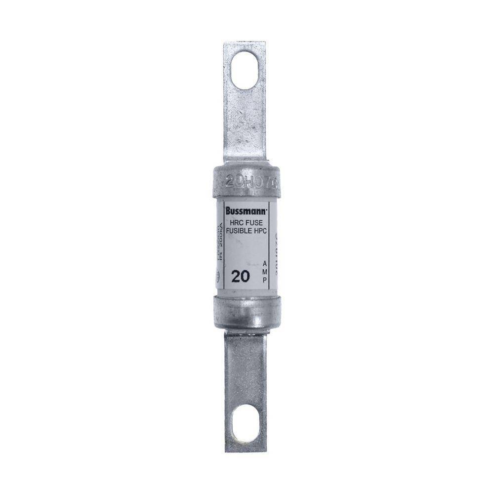 Bussmann 20H07C HRC Form II Canadian Current Limiting Fuse, 20 A, 600 VAC/250 VDC, 200 kA Interrupt, Cartridge Body