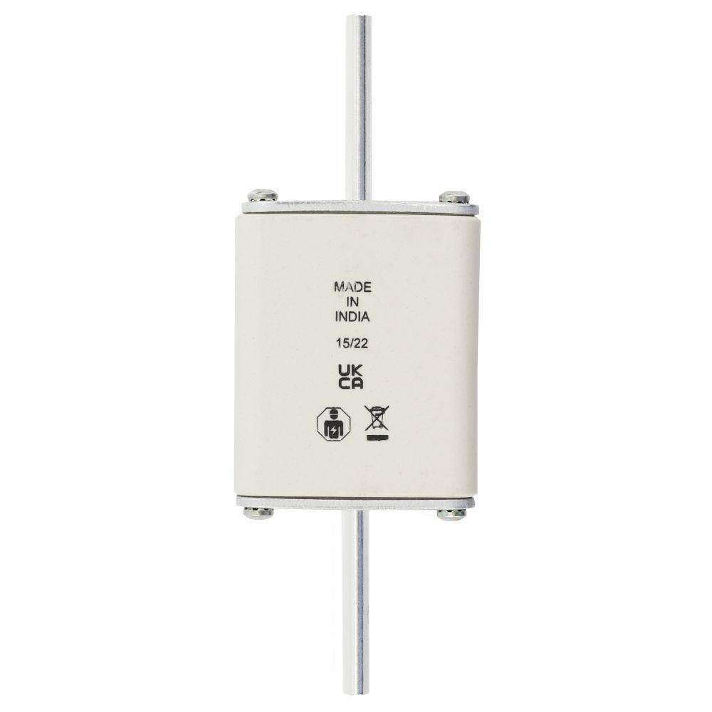 Bussmann 250NHG2B-690 Dual Indicator Low Voltage Size 2 NH Fuse Link, 690 VAC, 250 A, For Use With NH Series Photovoltaic Fuse, Class C gG/gL Fuse, Ceramic