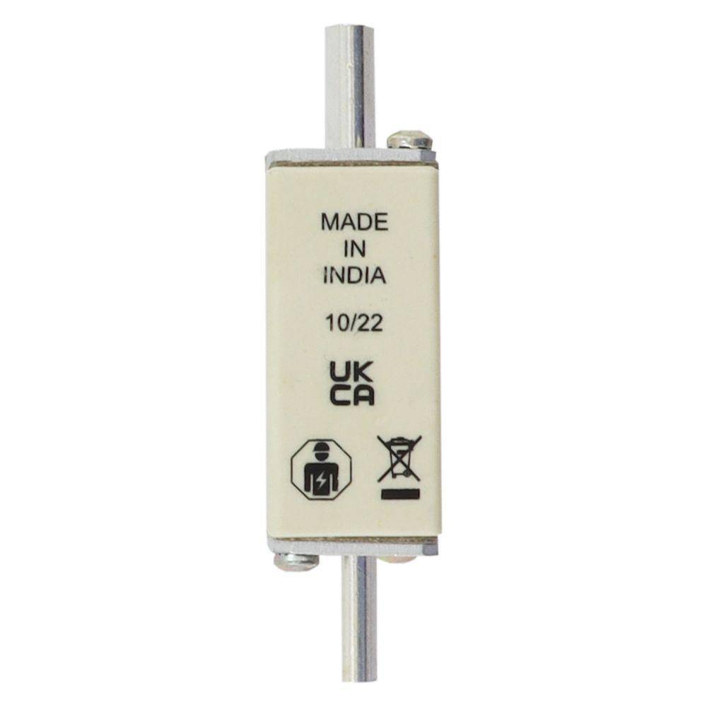 Edison Bussmann 25NHG000B Size 000 Dual Indicator NH Fuse Link, 500 V, 25 A, For Use With Bussmann NH Size Photovoltaic Fuse, Class C gG/gL Fuse, Ceramic
