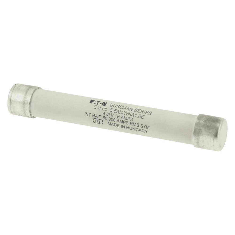 Edison 5.5AMWNA1.0E AM Series Single Barrel Medium Voltage Fuse, 1E A, 5.5 kV, 50 kA Interrupt, Class: E, Cartridge Body