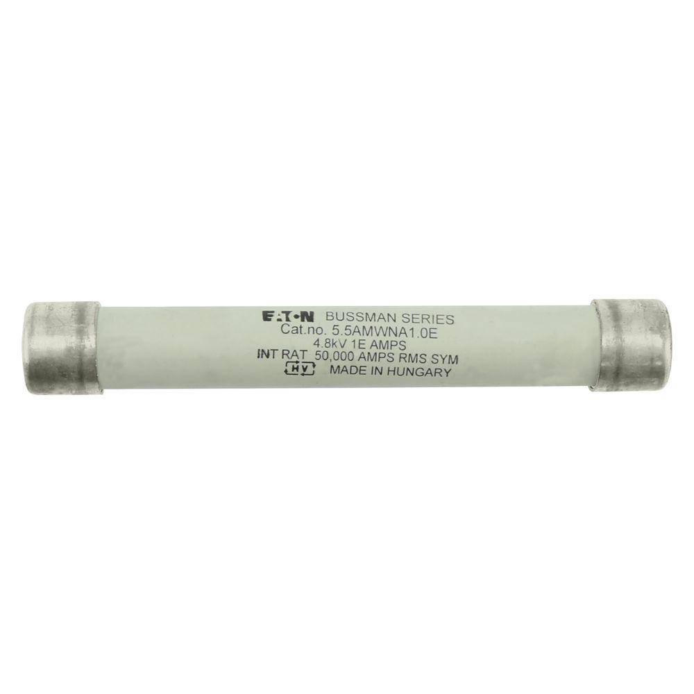Edison 5.5AMWNA1.0E AM Series Single Barrel Medium Voltage Fuse, 1E A, 5.5 kV, 50 kA Interrupt, Class: E, Cartridge Body