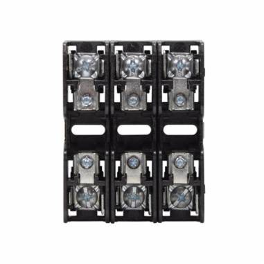 Edison BCM603-3PQ Modular Fuse Block, 600 VAC, 30 A, 18 to 10 AWG Wire, 3 Poles