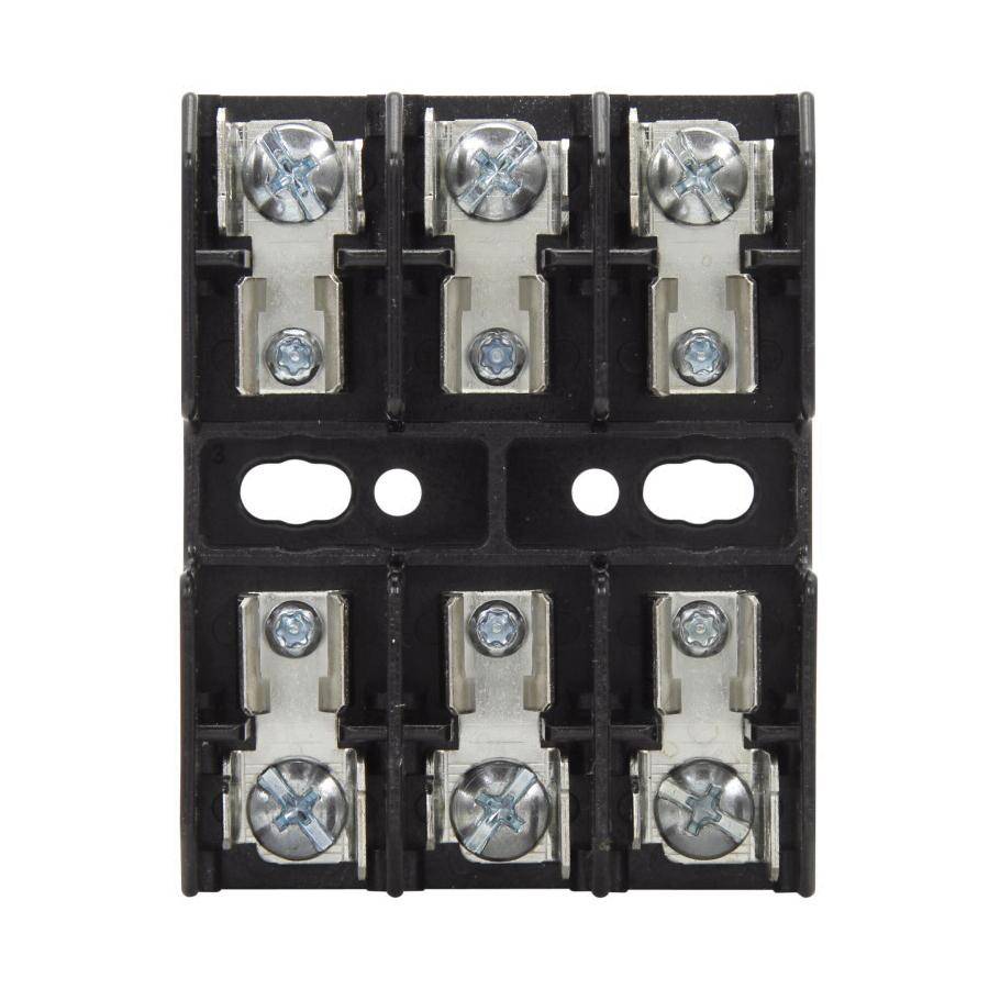 Edison BG3013SQ BG Series Open Style Fuse Block, 600 VAC/VDC, 1 to 20 A, Class: G, 14 to 10 AWG Wire, 3 Poles