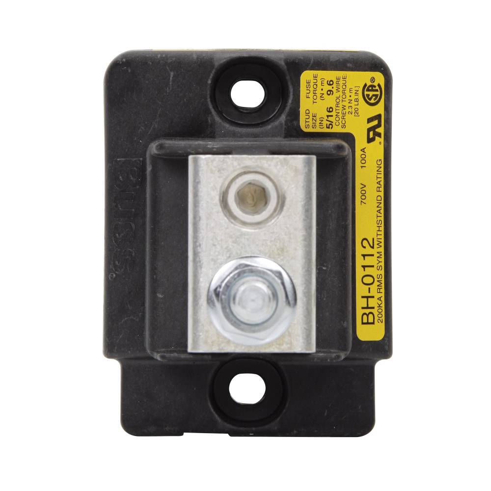 Edison BH-0111 High Speed Modular Fuse Block, 0 to 700 VAC, 0 to 100 A, 14 to 2/0 AWG Wire, 1 Pole