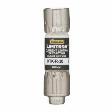 Bussmann Limitron™ BK/KTK-R-1 Current Limiting Fast Acting Low Voltage Fuse, 1 A, 600 V, 200 kAIC Interrupt, CC Class, Cartridge Body
